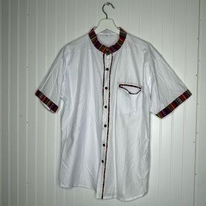 Men’s Guatemalan Mexican 5 de Mayo Short Sleeve Guayabera Button Down Shirt XL